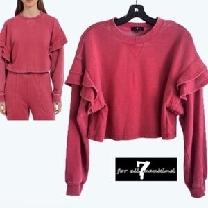7 For All Mankind size medium top in pretty raspberry color